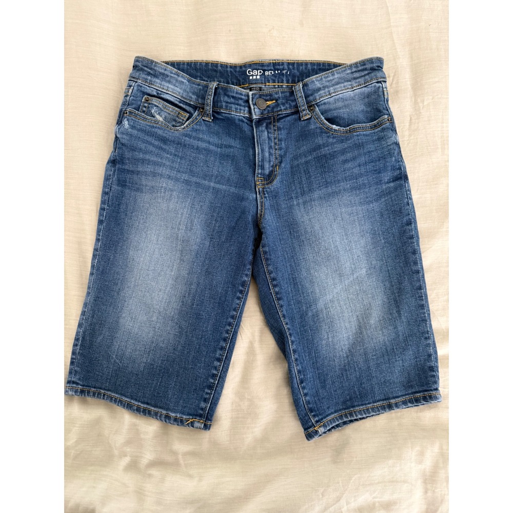Gap Bermuda Jean Shorts Size 4 Medium Wash Y2K Coastal Casual Denim - Picture 8 of 8